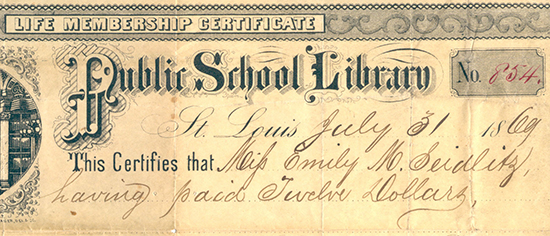 Public School Library Membership Certificate