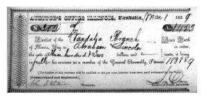 Check for $302 issued to Abraham Lincoln