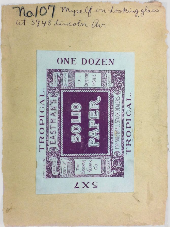 Glass Plate Negative Envelope