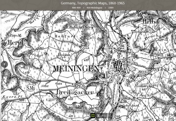 map showing meiningen germany