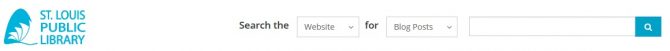 SLPL website navigation bar